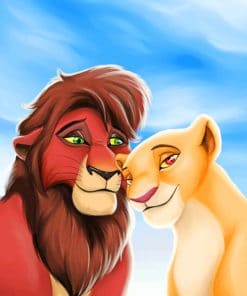 Kiara And Kovu Portrait paint by numbers