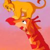 Lion King And Giraffe paint by numbers