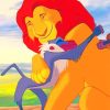 Lion King Hug paint by numbers