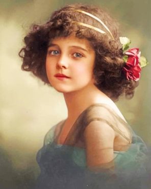 Little Girl Edwardian Era Paint by numbers