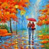 Lovers Under The Same Umbrella paint by numbers