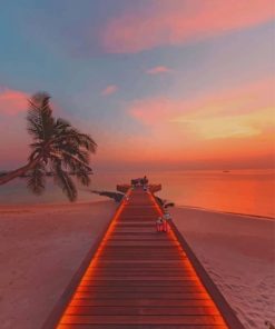 Maldives Sunset paint by numbers