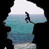 Man Jumping From Hercules Cave Tangier paint by numbers