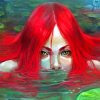 Mysterious Redhead Woman In The Water paint by numbers