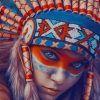 Native American Girl paint by numbers