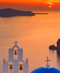 Oia Santorini Greece Church Paint by numbers