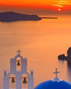 Oia Santorini Greece Church Paint by numbers