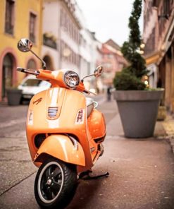 Orange Motorcycle Paint by numbers