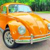 Orange Volkswagen Bug paint by numbers