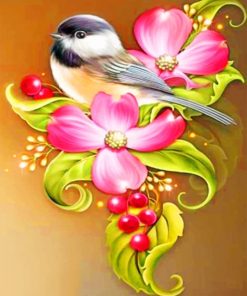 Pearl Flowers And Bird Paint by numbers