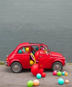 Red Car Paint by numbers