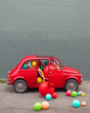 Red Car Paint by numbers