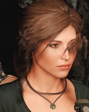 Rise Of The Tomb Raider Lara Croft paint by numbers