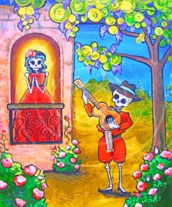 Skulls Folk Art Paint by numbers