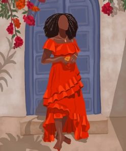 Stylish African Woman paint by numbers