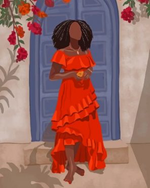 Stylish African Woman paint by numbers