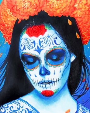 Aesthetic Sugar Skull Woman paint by numbers