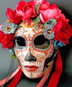 Sugar Skull Mask paint by numbers