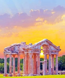 Temple Of Aphrodite Greece paint by numbers