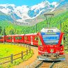 Train Scenery Switzerland paint by numbers