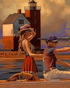 Vintage Couple Peregrine Heathcote Paint by numbers