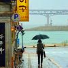 Woman Under Umbrella In A Korean Street Paint by numbers