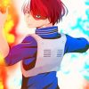 Fire And Ice Shoto Todoroki paint by numbers