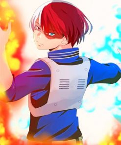 Fire And Ice Shoto Todoroki paint by numbers