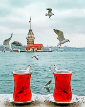 Istanbul's Red Tea Paint by numbers