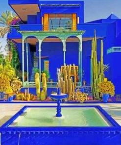 Jardin Majorelle Marrakesh paint by numbers