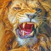 Lion paint by numbers