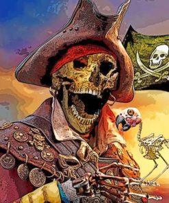 Pirate Skull Paint by numbers