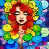 Colorful Woman Paint by numbers