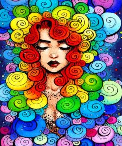 Colorful Woman Paint by numbers