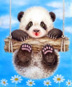 Adorable Panda Paint by numbers