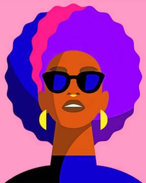 Afro Girl paint by numbers