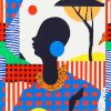 Artistic Colorful African Woman Paint by numbers