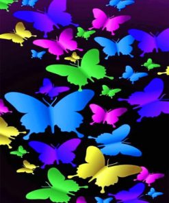 Colorful Butterflies paint by numbers