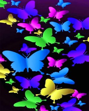 Colorful Butterflies paint by numbers