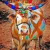 Colorful Cow paint by numbers