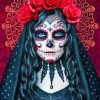 Gothic Sugar Skull Paint by numbers