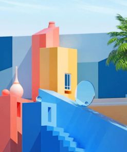 Pastel Architecture paint by numbers