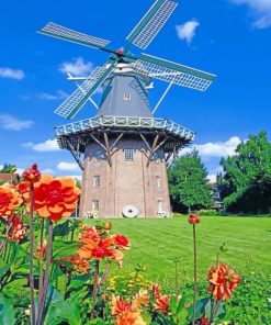 Aesthetic Windmill paint by numbers