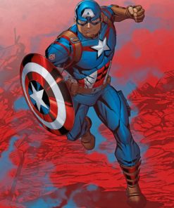 Captain America Hero paint by numbers