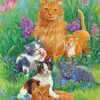 Cats In Garden paint by numbers