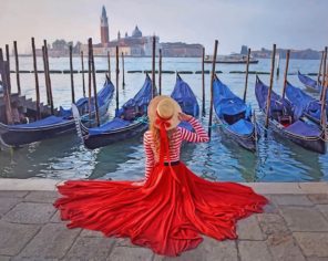 Girl In Venice Italy paint by numbers