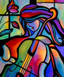 Colorful Violinist Art paint by numbers