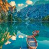 Wooden Boats in Lake paint by number