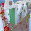 Santorini Green Doors paint by numbers