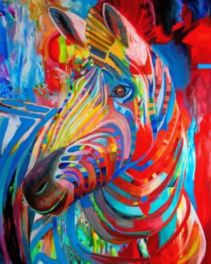 Colorful Zebra Paint by numbers